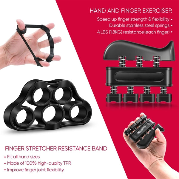 5 Pack Adjustable Resistance Grips Strengthener Kit