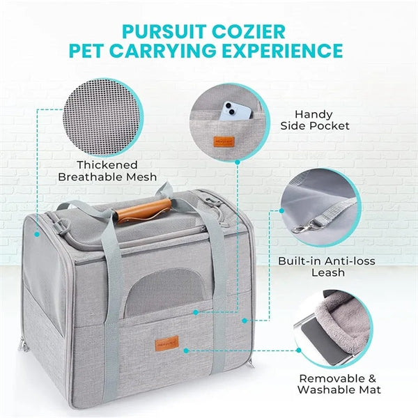 Portable Cat Soft Sided Pet Carrier Travel Dog