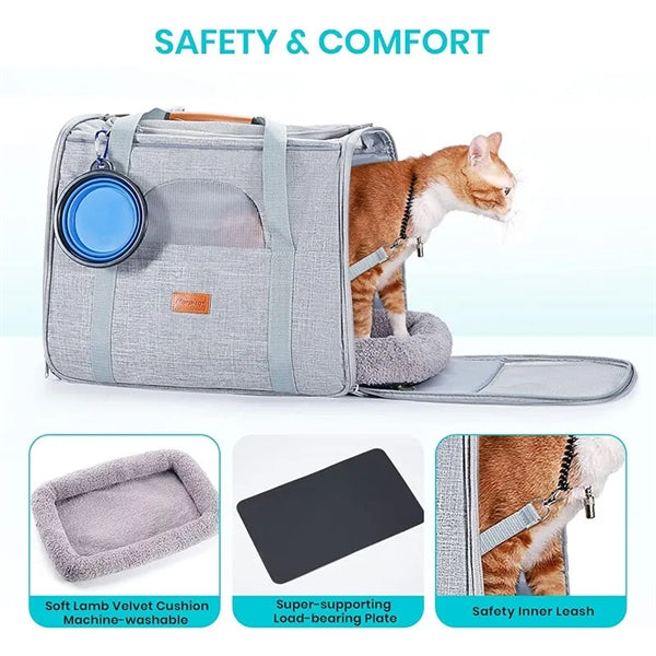 Portable Cat Soft Sided Pet Carrier Travel Dog