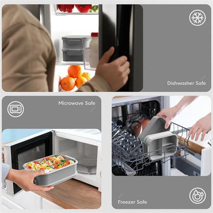 Adult Bento Lunch Box 3 Layers Stackable Leak Proof