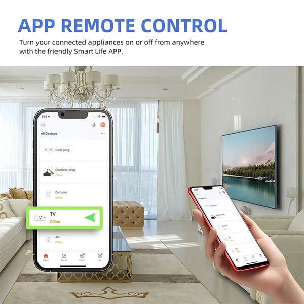 Mini Smart Plug WiFi Outlet Compatible Socket Remote Control