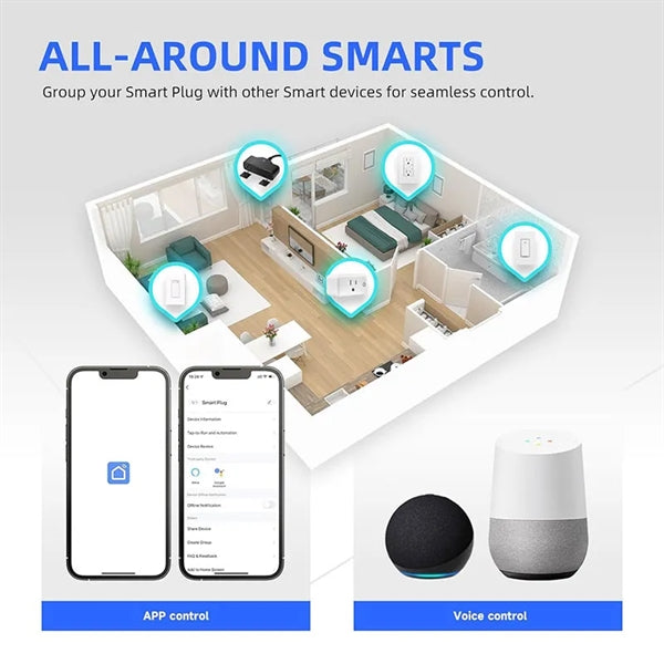 Mini Smart Plug WiFi Outlet Compatible Socket Remote Control