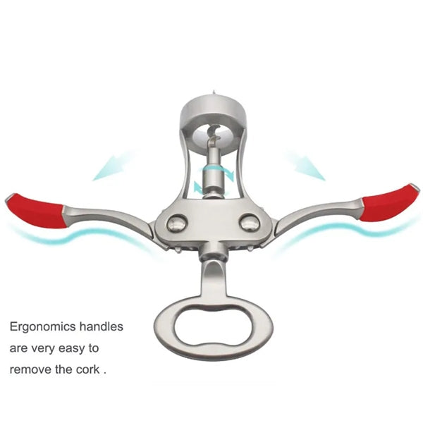 Stainless Steel Wing Corkscrew Wine Opener Cork  Remover