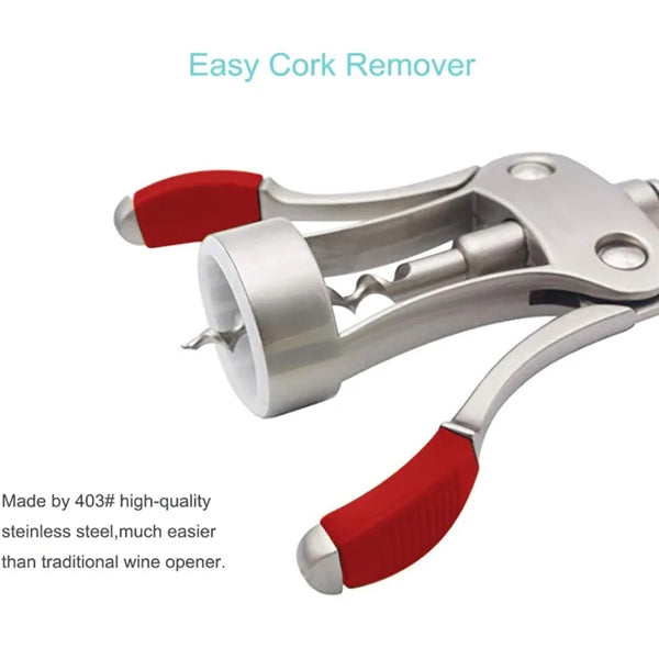 Stainless Steel Wing Corkscrew Wine Opener Cork  Remover