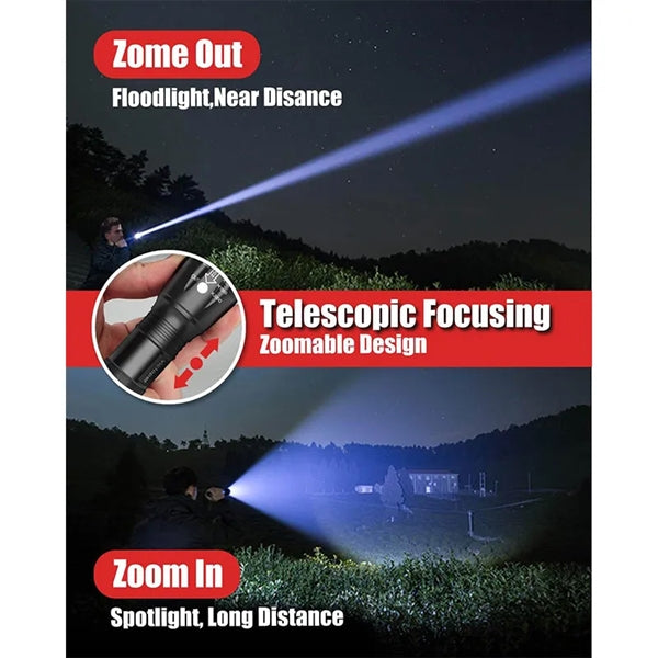 LED Bright Tactical Portable Flashlights High Lumen