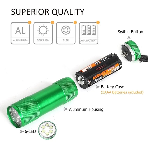 Aluminum LED Flashlights Lanyard  High Lumen Portable