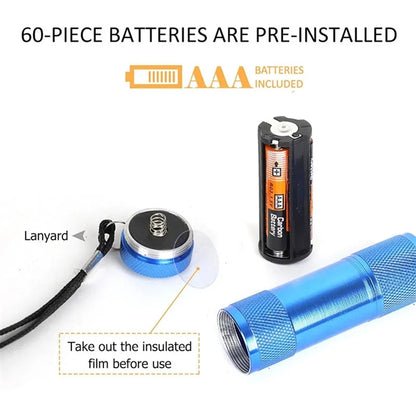 Aluminum LED Flashlights Lanyard  High Lumen Portable