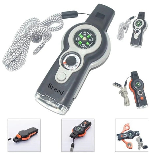 7-In-1 Emergency Survival Multi-Function Whistle