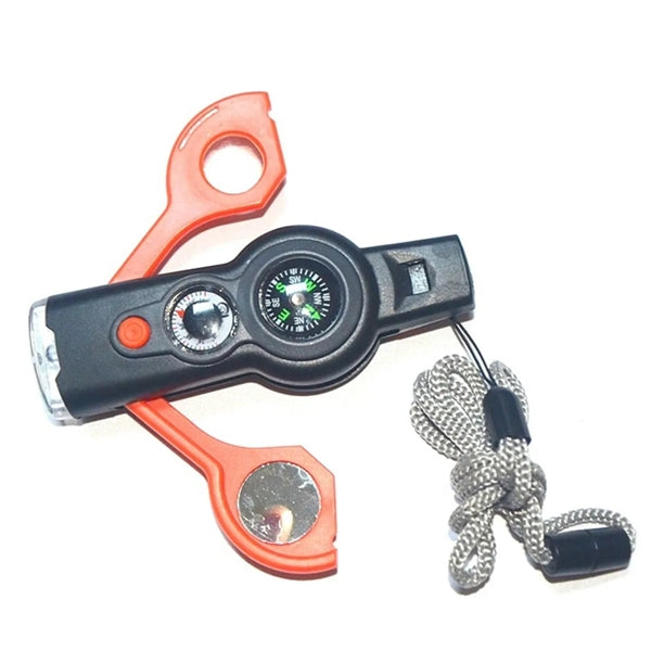 7-In-1 Emergency Survival Multi-Function Whistle