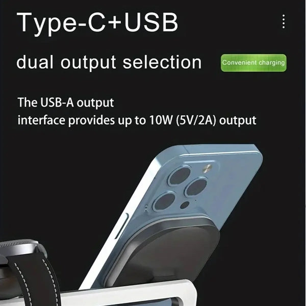 5 in 1 Fast Wireless Charger Stand Magnetic Charging Station