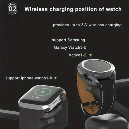 5 in 1 Fast Wireless Charger Stand Magnetic Charging Station