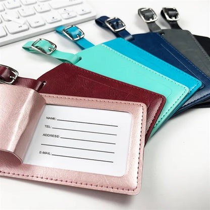 Faux Leather Luggage Tag