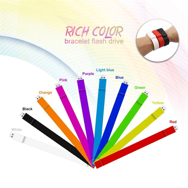 1GB Silicone Bracelet Wristband USB Flash Drive