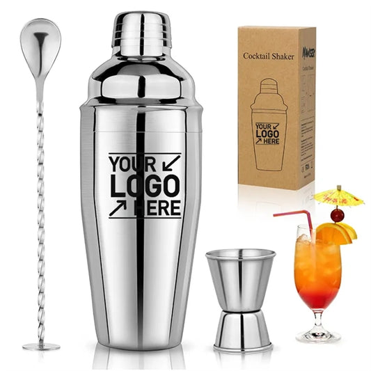 20oz Cocktail Shaker Set 3pcs Jigger Spoon