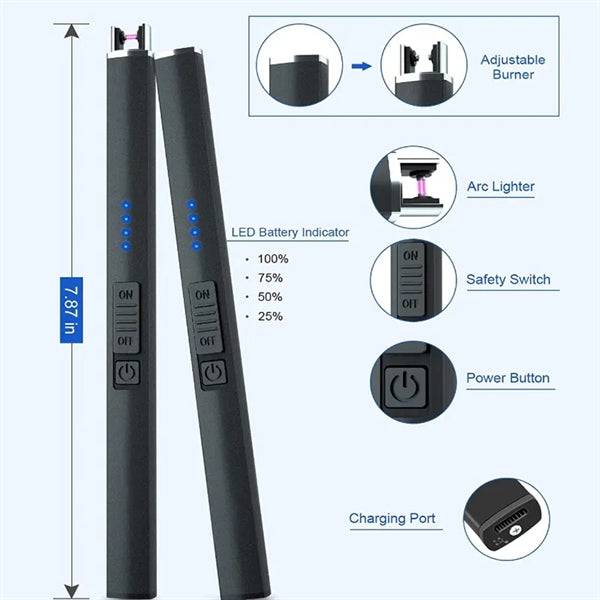 Windproof & Flameless Rechargeable Electric Candle Lighter