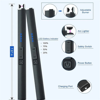 Windproof & Flameless Rechargeable Electric Candle Lighter