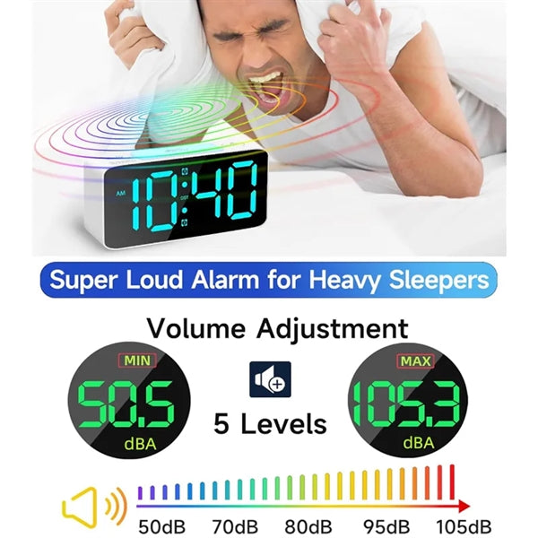Wake Up Digital Clock for Heavy Sleepers