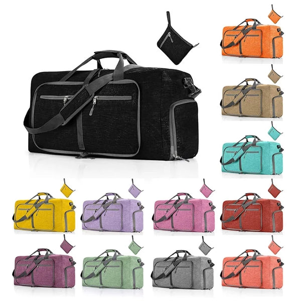 Travel Duffle Bag 65L Foldable Compartment Waterproof