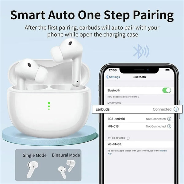 Wireless Headphones Bluetooth 5.3 Earbuds Charging Case