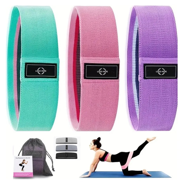 Non-Slip Fabric Resistance Bands Set of 3