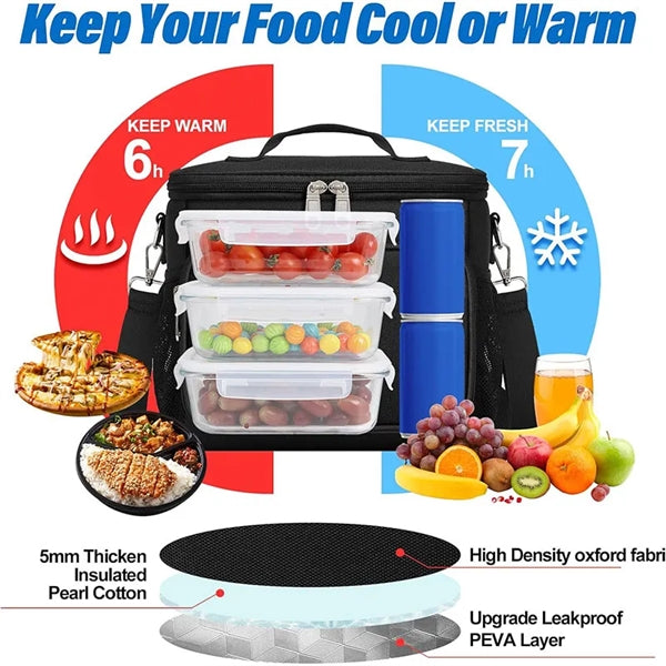 Lunch bag Insulated Cooler Collapsible Adjustable