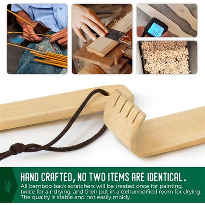 Back Scratcher Natural Bamboo Wood Body Relaxation Massager