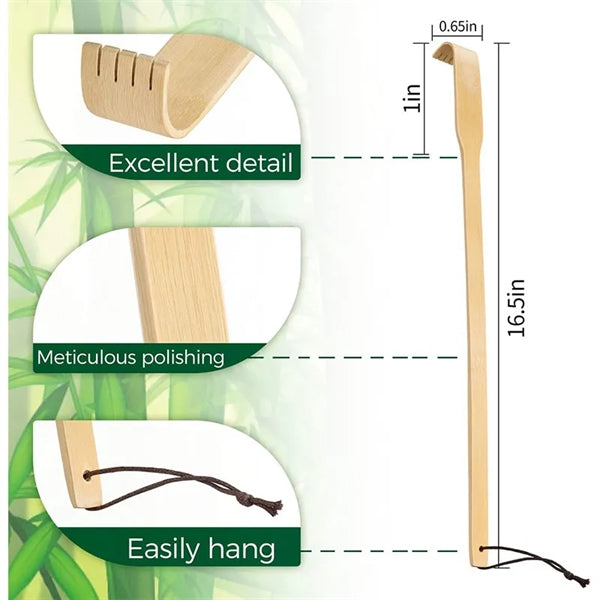 Back Scratcher Natural Bamboo Wood Body Relaxation Massager