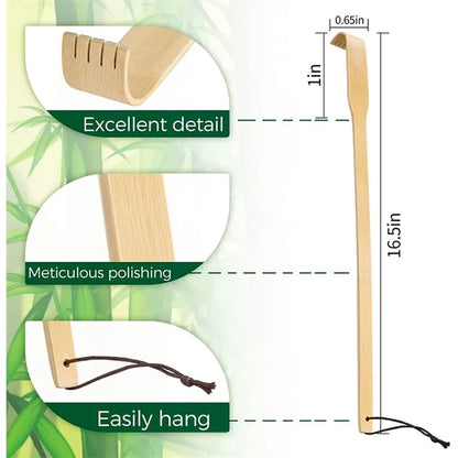 Back Scratcher Natural Bamboo Wood Body Relaxation Massager