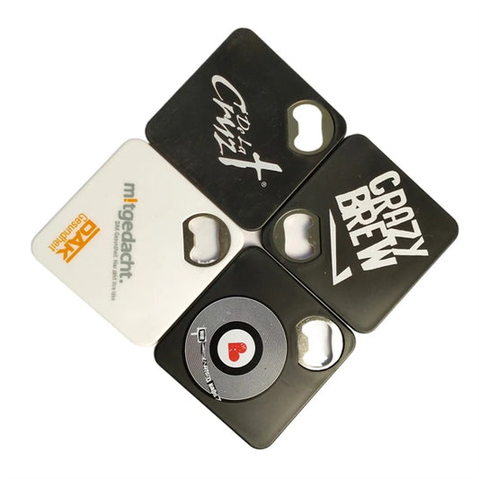 Beers Square Bottle Opener Coaster