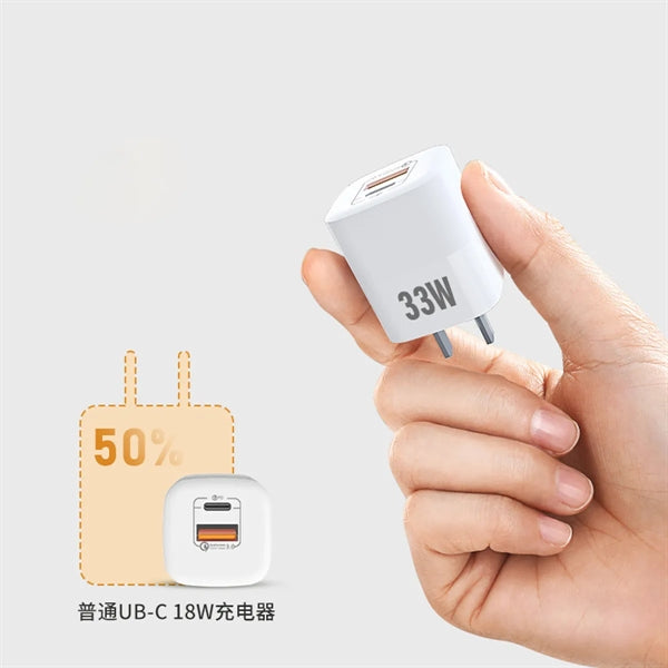 30W Dual Port Usb C Pd Charger Block Fast Compact