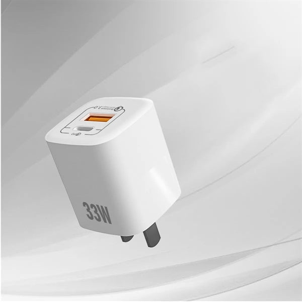 30W Dual Port Usb C Pd Charger Block Fast Compact