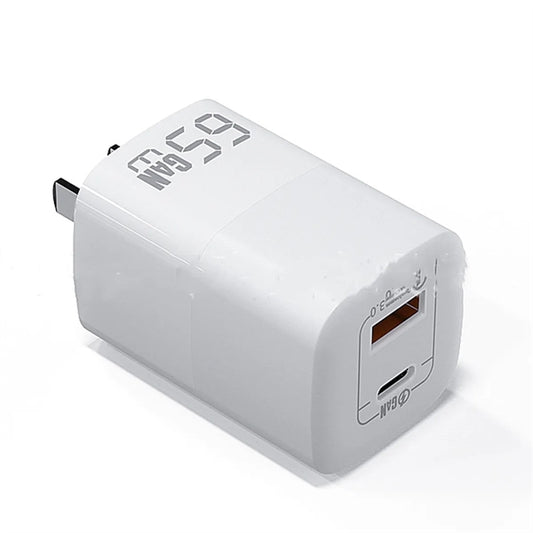 65W 2 Ports Foldable Pd Pps Fast Charging Block Adapter
