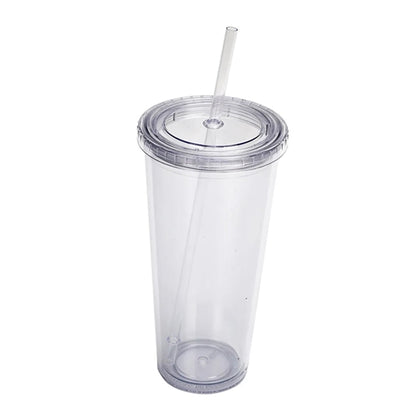 24Oz Classic Transparent Insulated Double Wall Tumbler Cup