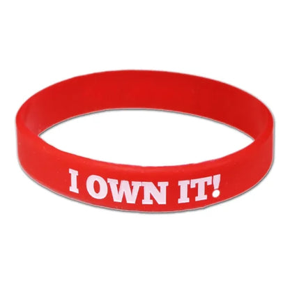 1/4" Debossed Color Filled Wristband