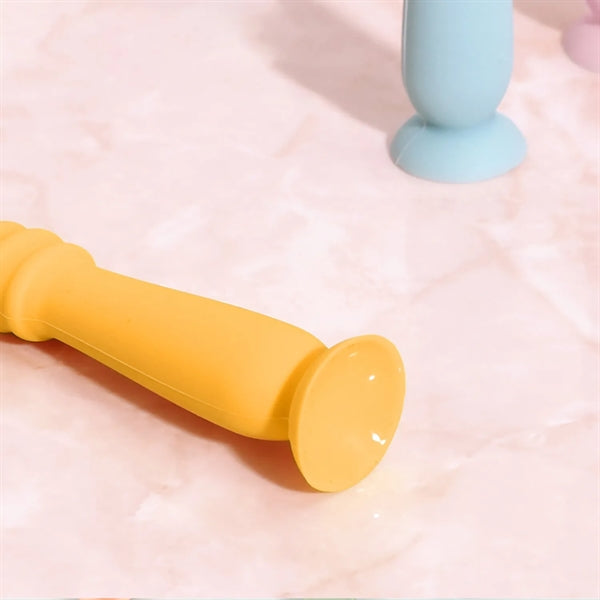 Baby Utensils Silicone Feeding Spoon Set With Suction Cup
