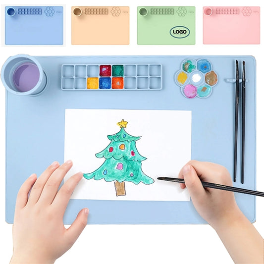 Silicone Art Mat For Painting With Detachable Cleaning Cup