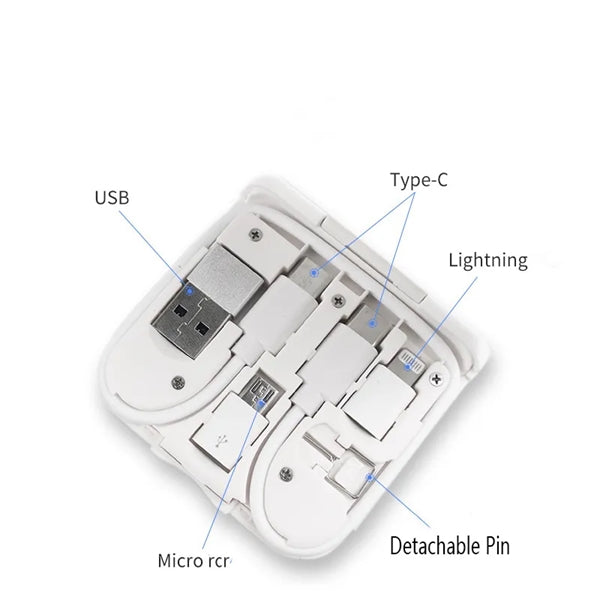 3-In-1 Wireless Charging Station Compact Cable Card