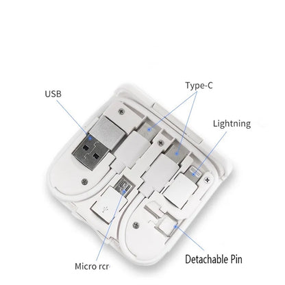 3-In-1 Wireless Charging Station Compact Cable Card