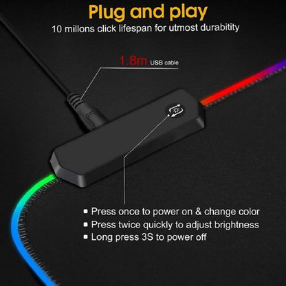 Rgb Mouse Pad Gaming Desk Soft Oversized Glowing