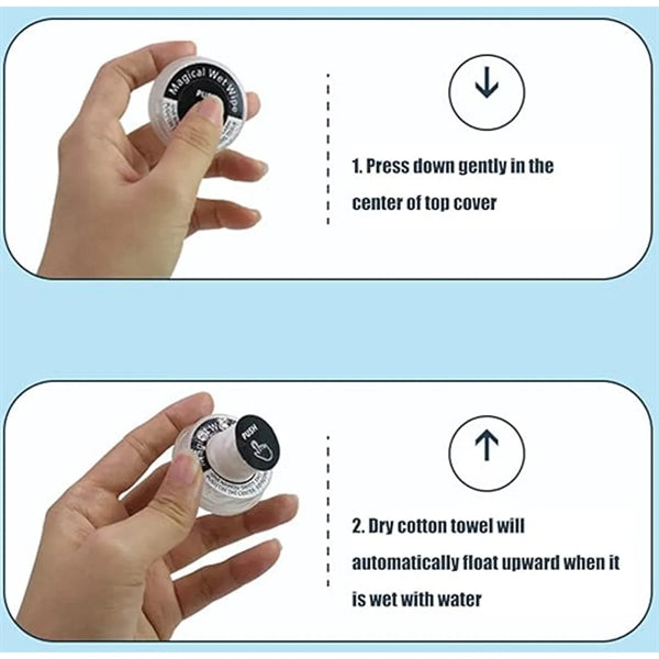 Press Hand Wipes Disposable Portable Individual Compressed