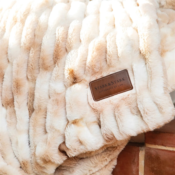 Hazelnut Chunky Fur Blanket