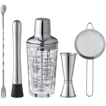 Cocktail Shaker Set 5-Piece Bar Tool