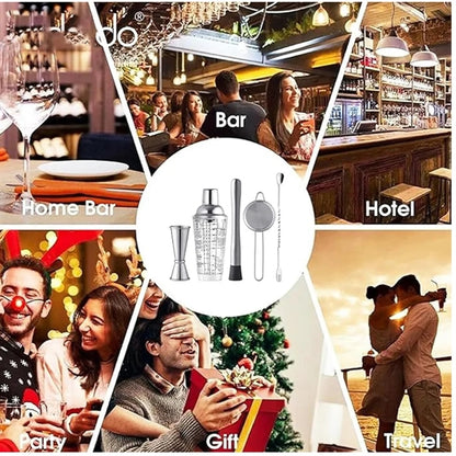 Cocktail Shaker Set 5-Piece Bar Tool