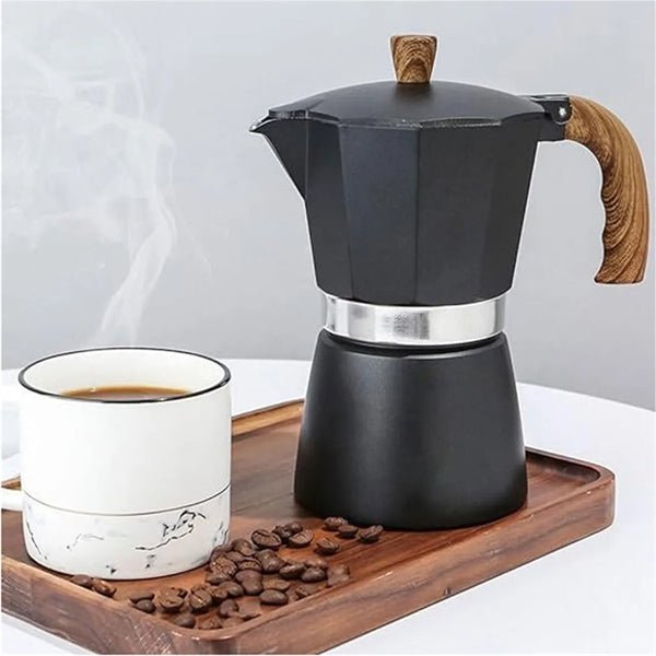 Wooden Handle Espresso Maker Moka Pot