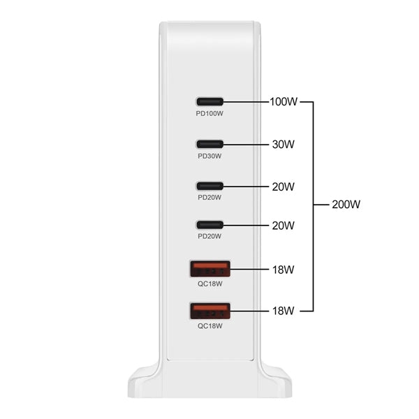6-Port Charging Station