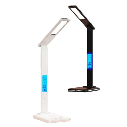 Foldable Smart Wireless Charging Table Lamp with Clock Alarm