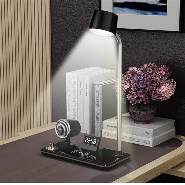 Smart Wireless Charging Desk Lamp with Bluetooth Speaker Clo
