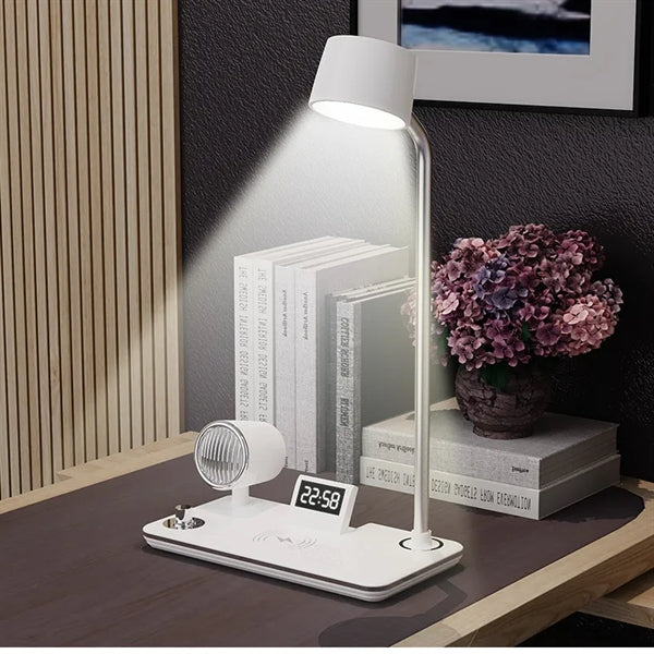 Smart Wireless Charging Desk Lamp with Bluetooth Speaker Clo