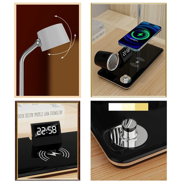 Smart Wireless Charging Desk Lamp with Bluetooth Speaker Clo