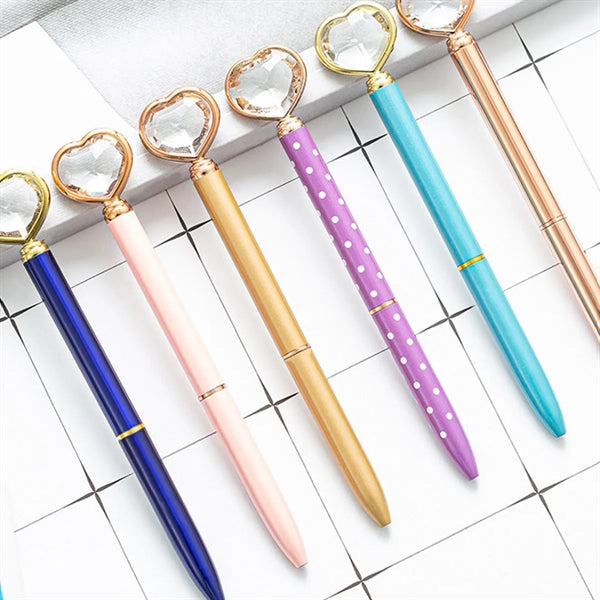 Heart Diamond Metal Pen
